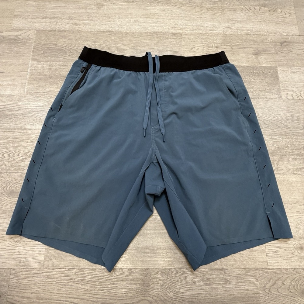Ten Thousand Interval Shorts Mens L Admiral Blue 9" Unlined Training Workout Gym